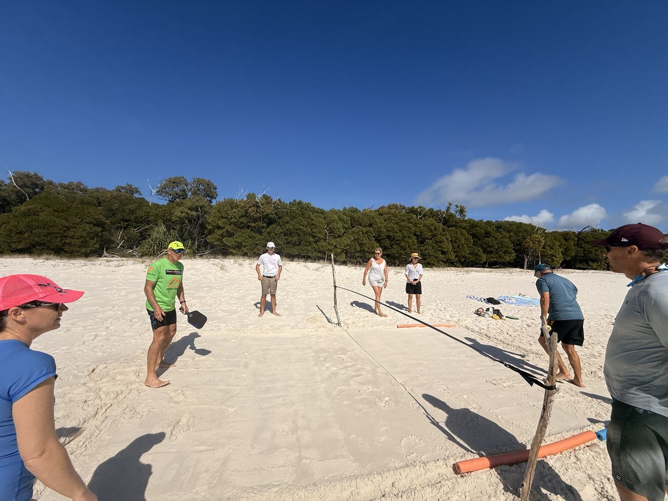 The court marked out in the sand at Whitehaven
