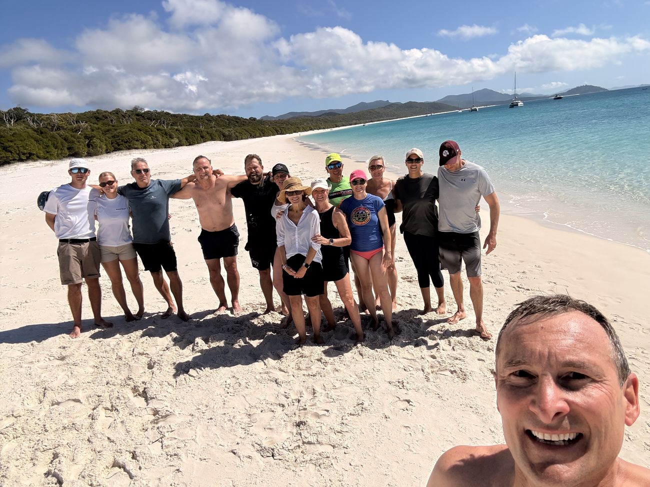 The full company arm in arm after the Cup finale